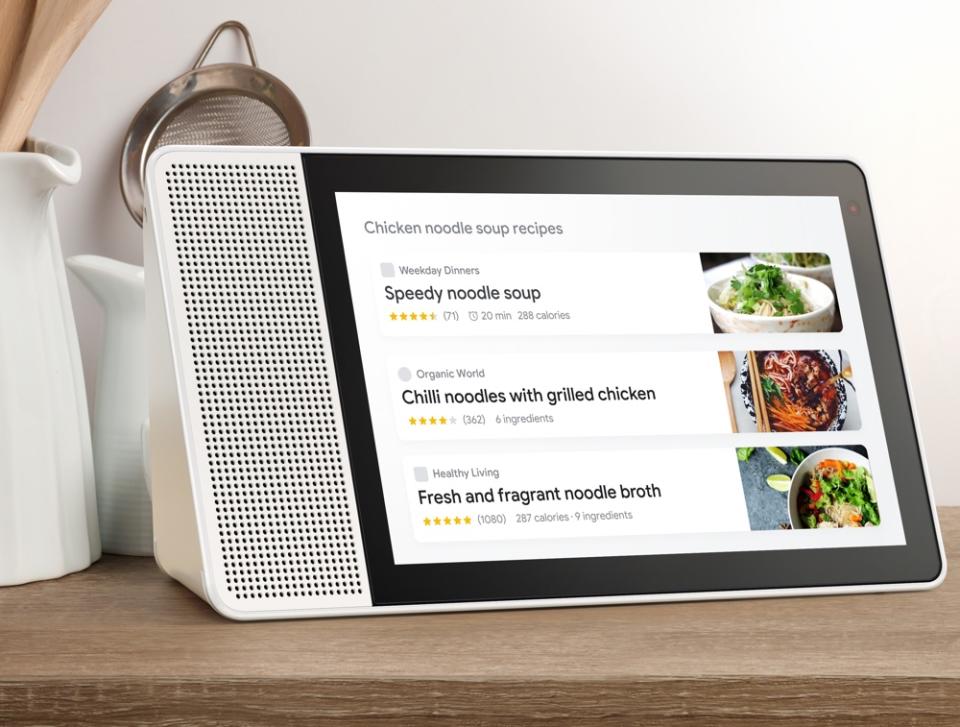 You can use the Smart Display to watch look up recipes, and watch videos explaining how to put them together.