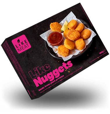 A box showing a bowl of chicken nuggets inside