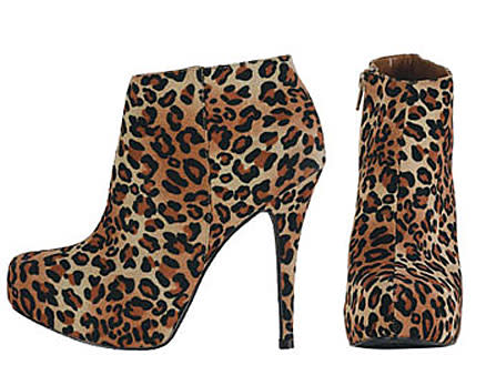 Leopard Print Velvet Booties