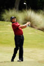 AVONDALE, LA - APRIL 27: Jason Dufner hits his second shot on the 11th hole during the second round of the Zurich Classic at TPC Louisiana on April 27, 2012 in Avondale, Louisiana. (Photo by Chris Graythen/Getty Images)