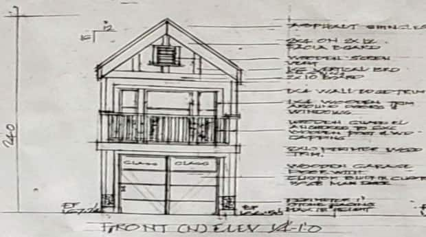 Architectural mock-up for tiny house development at 1912 William Street.