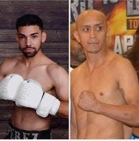 Abraham Perez, left, and Alejandro Moreno will square off in one of six fights Saturday at Ruidoso Downs Race Track and Casino.