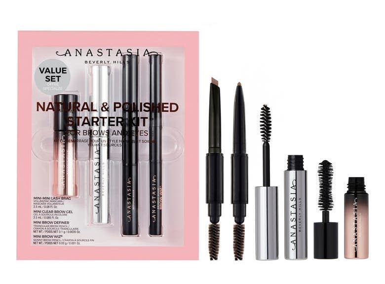 Anastasia Beverly Hills Natural & Polished Travel Size Brow & Lash Starter Set. Image via Nordstrom.