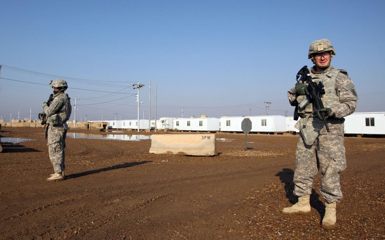 US soldiers at the Taji base complex north of the capital Baghdad - AFP