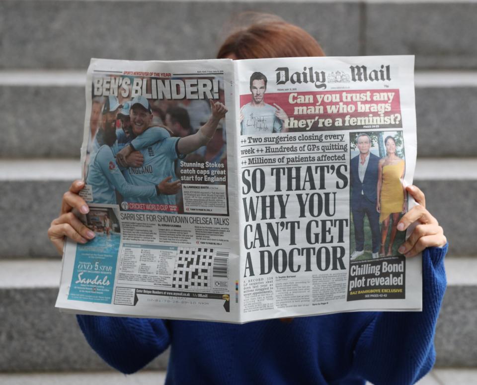 The Daily Mail’s owner reported a revenue increase (Jonathan Brady/PA) (PA Archive)