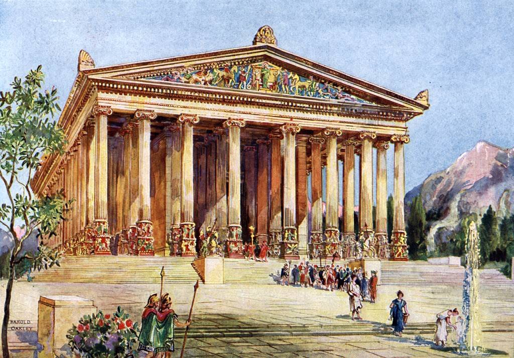 El templo de Artemisa, Éfeso. Ilustración de 