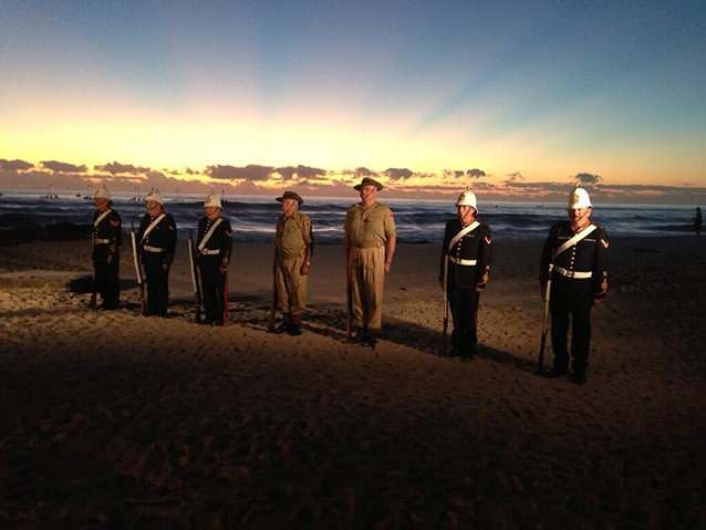 Dawn service at Currumbin Beach on the Gold Coast. Credit: Peter Doherty/Twitter