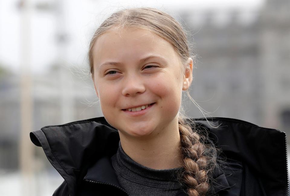 Greta Thunberg reached dry land on August 28 after a 14-day crossing of the Atlantic (AP)