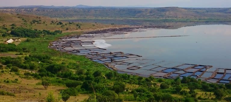 Lago Katwe en Uganda, donde el niño de dos años fue tragado por un hipopótamo