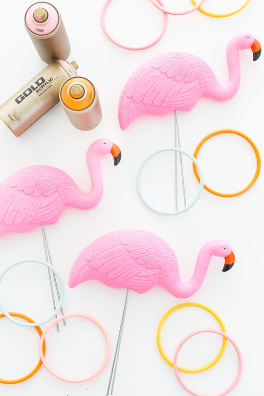 DIY Flamingo Ring Toss