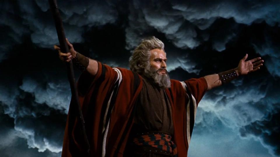 Charlton Heston in “The Ten Commandments,” which premiered at the Egyptian
