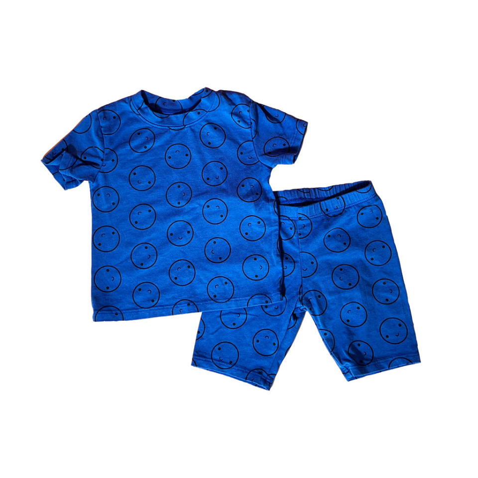 <p><a href="https://www.mochikids.com/collections/pajamas/products/neptune-blue-short-sleeved-happy-pajamas" rel="nofollow noopener" target="_blank" data-ylk="slk:Shop Now;elm:context_link;itc:0;sec:content-canvas" class="link ">Shop Now</a></p><p>Short Sleeved Happy Pajamas</p><p>mochikids.com</p><p>$35.00</p>
