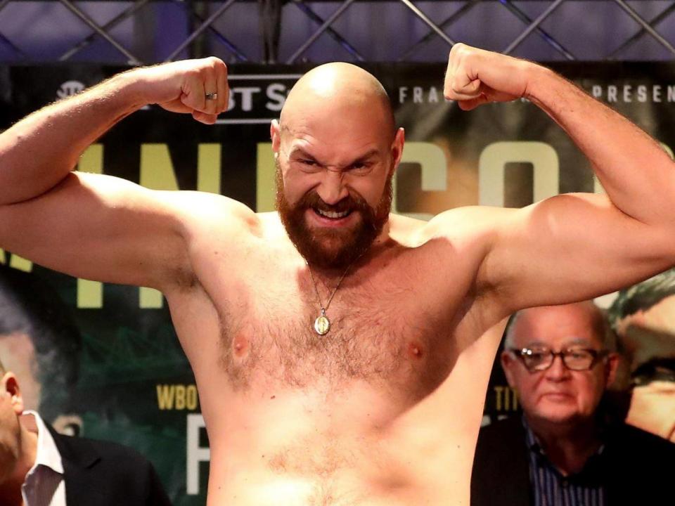 Fury takes on Pianeta at Belfast's Windsor Park on Saturday night (PA)