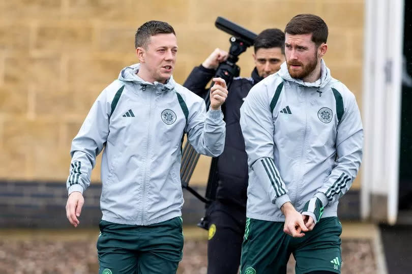 It's the sight that Celtic fans were longing for. McGregor was back in the thick of it at a wet and windy Lennoxtown today and his presence in the middle of the park could prove invaluable on Sunday.