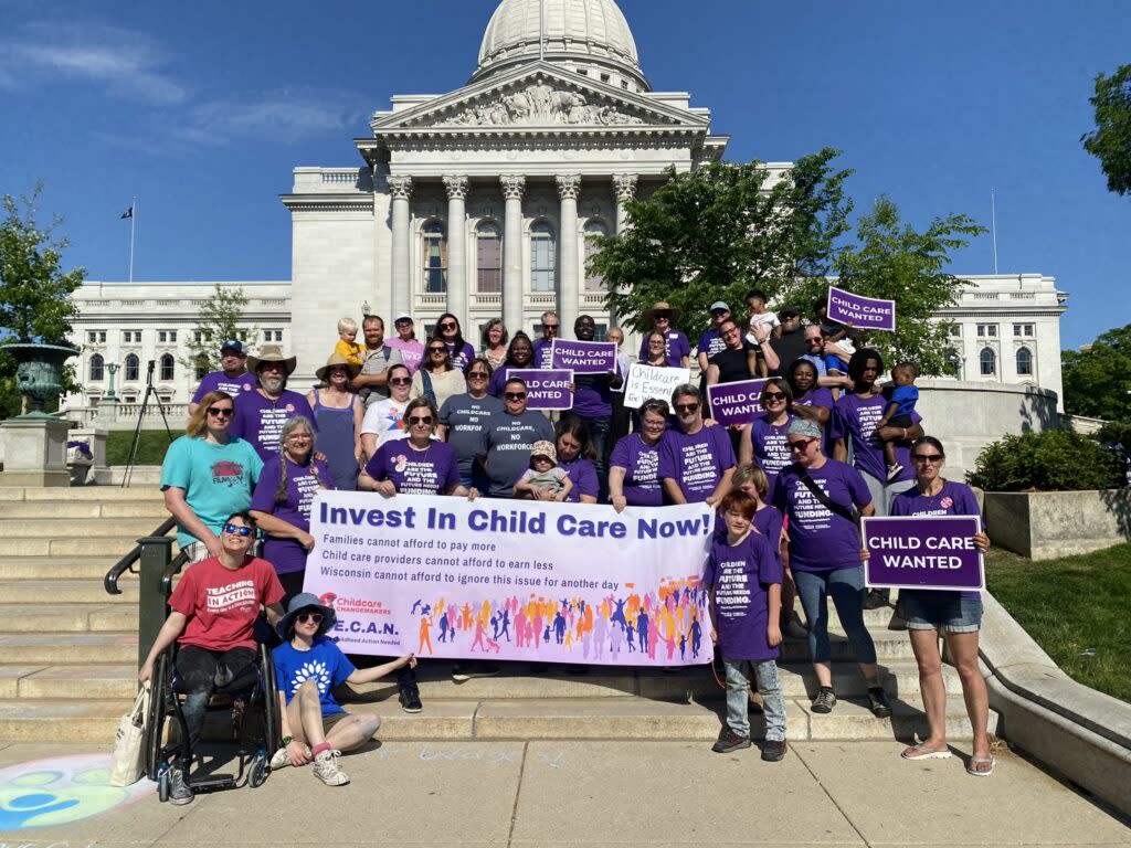 Rally for early childhood education at the Wisconsin State Capitol on May 18, 2024 | Sarah Kazell