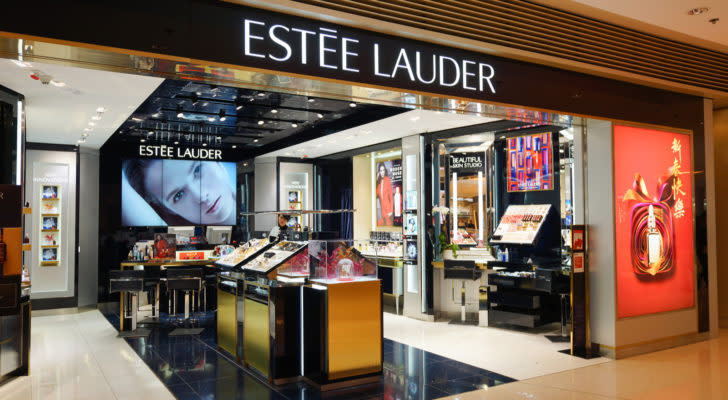 An Estee Lauder retail store at Elements Shopping Mall in Hong Kong.