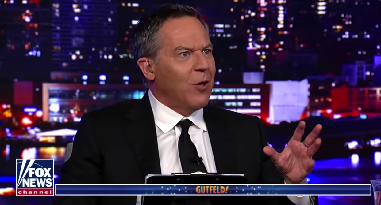 <p>Greg Gutfeld, pictured on his late-night show on Fox News</p> (Fox News)