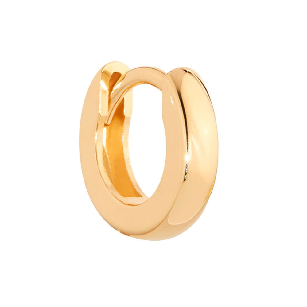 <p><a href="https://go.redirectingat.com?id=74968X1596630&url=https%3A%2F%2Fwww.catbirdnyc.com%2Fchubby-huggy-hoop-yellow-gold-single-1.html&sref=https%3A%2F%2F" rel="nofollow noopener" target="_blank" data-ylk="slk:Shop Now;elm:context_link;itc:0;sec:content-canvas" class="link rapid-noclick-resp">Shop Now</a></p><p>Chubby Huggy Hoop, Yellow Gold </p><p>catbirdnyc.com</p><p>$118.00</p>