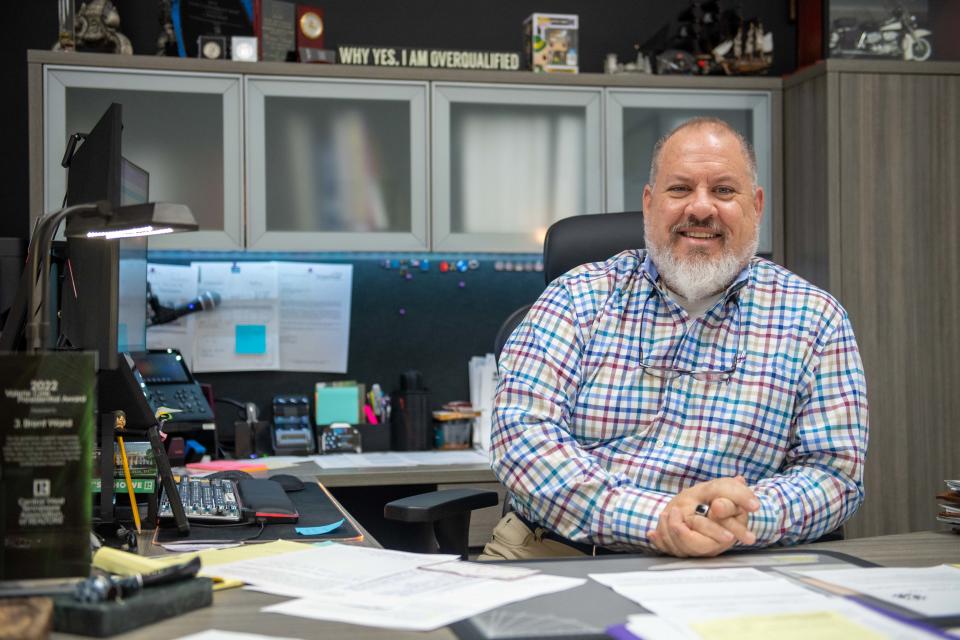 Central West Tennessee Association of Realtors CEO Brent Ward poses for a portrait inside his office on Wednesday, Sept. 28, 2023.