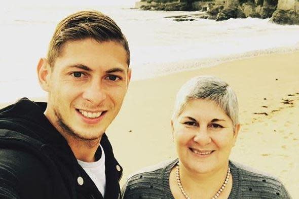 Emiliano Sala and his mother Mercedes: Instagram