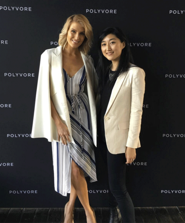 Jess Lee with Australian model Erin Holland.