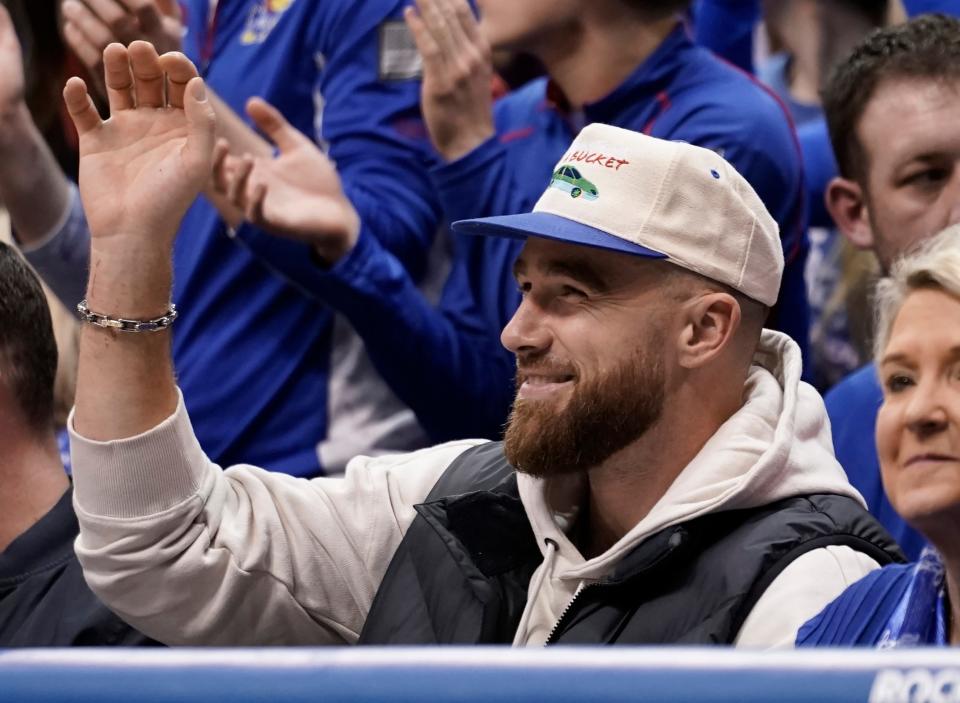 Kansas City Chiefs tight end Travis Kelce, who attended the University of Cincinnati, has become a major supporter of the Jayhawks and their players.