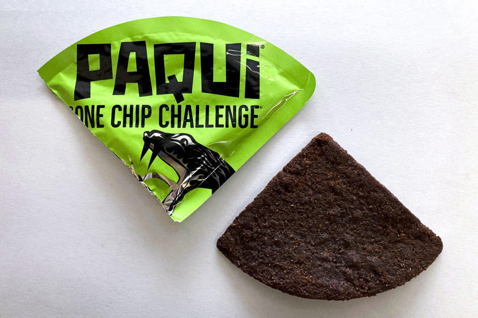 A Paqui One Chip Challenge chip (Steve LeBlanc / AP)