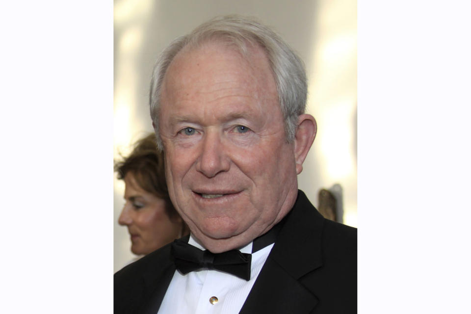 This April 17, 2010 photo shows William Sanders attending the Bedazzled Gala in El Paso, Texas. Sanders, the Democratic presidential candidate Beto O'Rourke's father-in-law, is a wealthy real estate investor and has helped make the former Texas congressman and his wife millionaires. Sanders also contributed to O'Rourke's bids for El Paso City Council, Congress, Senate and now the presidency. O'Rourke's campaign says Sanders plays no role. Still, O'Rourke, known as a champion of little-guy values, might never have made it on the national stage without the help of his father-in-law. (Stacy Kendrick, El Paso Inc. via AP)