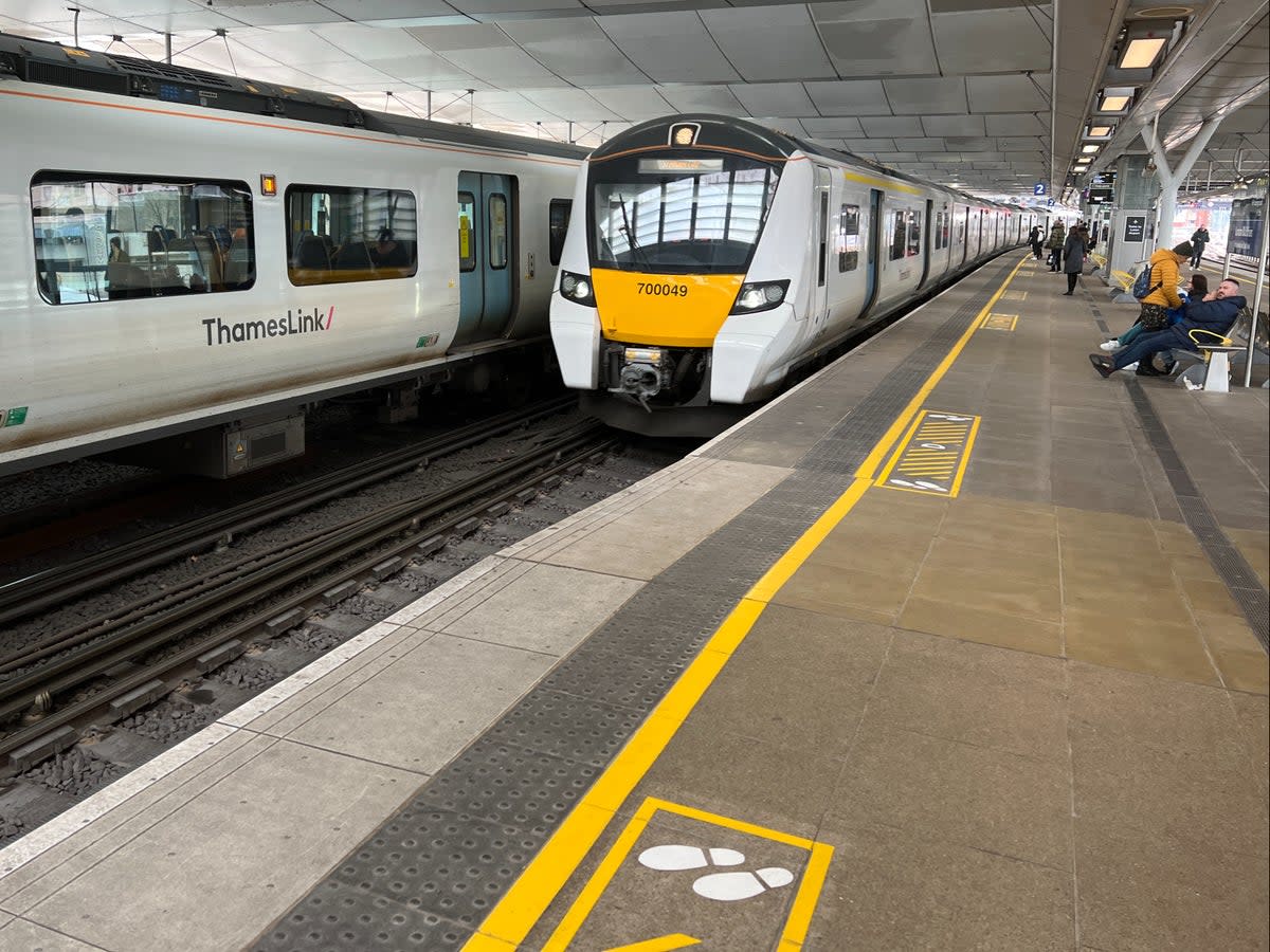 Departing soon? Thameslink trains through central London were among those threatened with strike action by planned walk-outs in March and April (Charlotte Hindle)