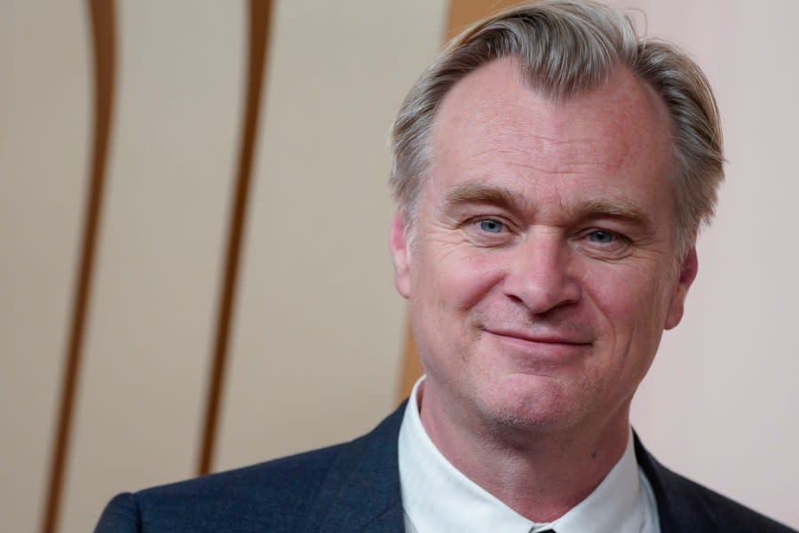 Christopher Nolan arrives at the 96th Academy Awards Oscar nominees luncheon on Monday, Feb. 12, 2024, at the Beverly Hilton Hotel in Beverly Hills, Calif. (Photo by Jordan Strauss/Invision/AP)