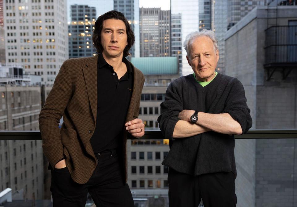 Adam Driver with the film's director Michael Mann (Matt Licari/Invision/AP)