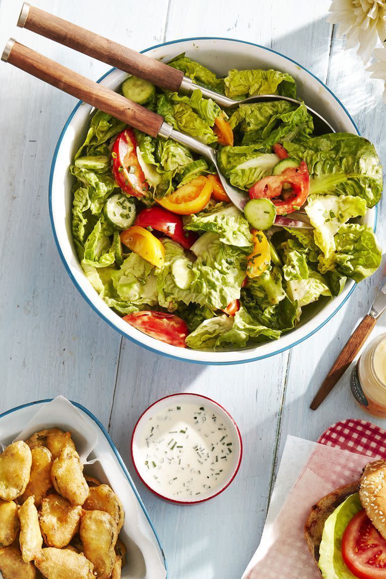 31) Tossed Salad with Green Goddess Dressing