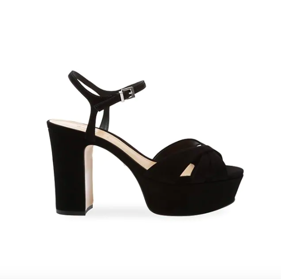 Schutz Black Platform Sandals