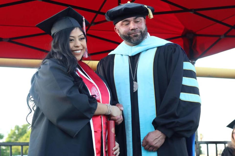 It was FCC college president Dr. Robert Pimentel’s first time presiding over a FCC commencement ceremony since becoming president in July 2022. Fresno City College commencement on Friday, May 19 at Ratcliffe Stadium.