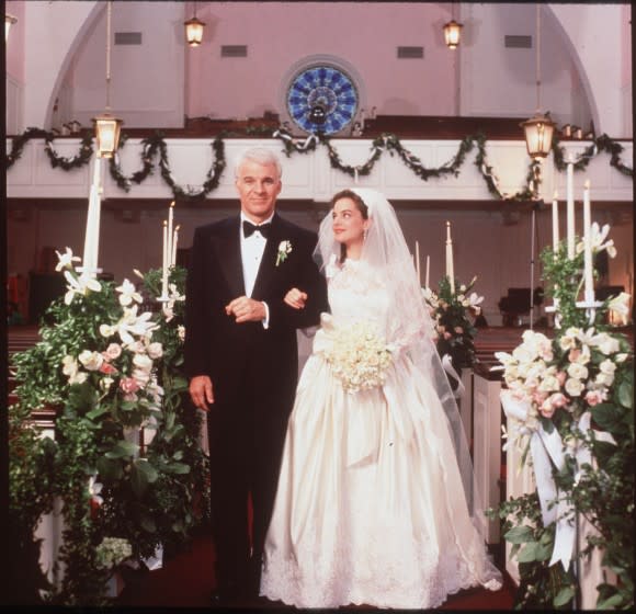 Steve Martin plays George Banks, father of Annie Banks (Kimberly Williams), who returns from Europe engaged to marry a man she has known for only a few months.