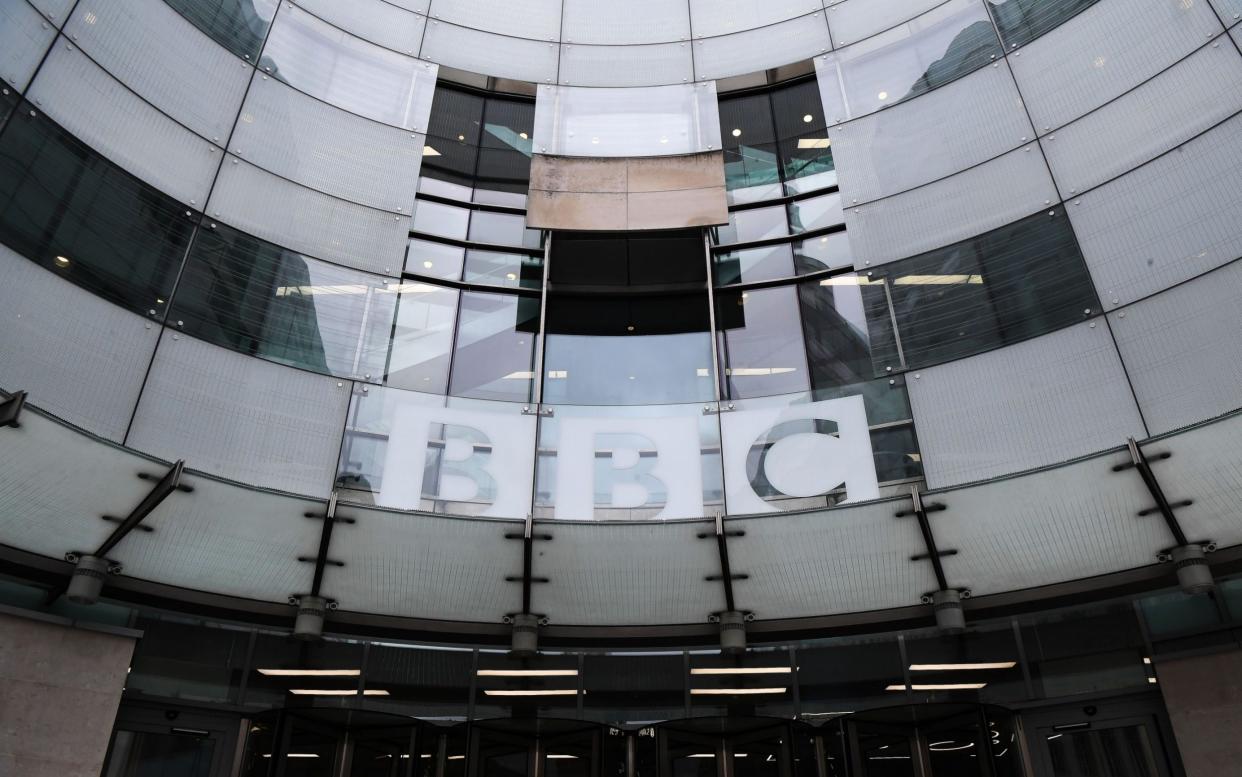 Mandatory Credit: Photo by ANDY RAIN/EPA-EFE/Shutterstock (10706596b) The BBC headquarters in central London, Britain, 09 July 2020. The BBC has announced plans to end free TV licences for the over seventy-fives. Only those elderly people who receive Pension Credit will be exempt from the monthly payment. BBC plans to end free TV licences for over seventy-fives., London, United Kingdom - 09 Jul 2020 - Andy Rain/EPA-EFE/Shutterstock