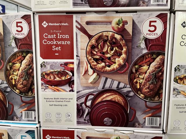 Member's Mark 5-Piece Enamel Cast Iron Set (Assorted Colors) - Sam's Club