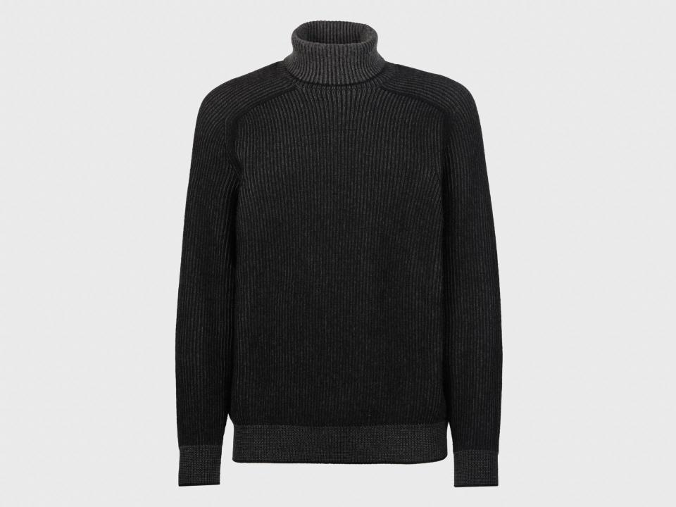SEASE Dinghy Roll 100% Cashmere Ribbed Reversible Rollneck Sweater
