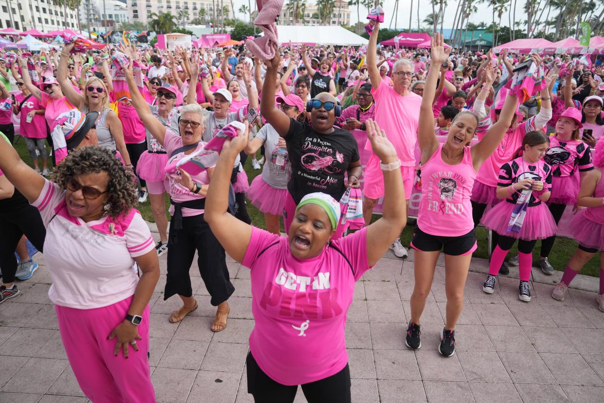 Approximately 5,000 people participated in the Susan G. Komen More Than Pink Walk along Flagler Drive. The walk raises money to help fight breast cancer. Saturday, January 27, 2024 in West Palm Beach.