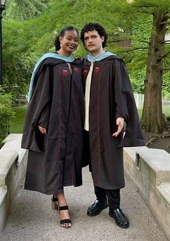 Darien Dey, left, and Julian Topete met in grad school at the University of Chicago.