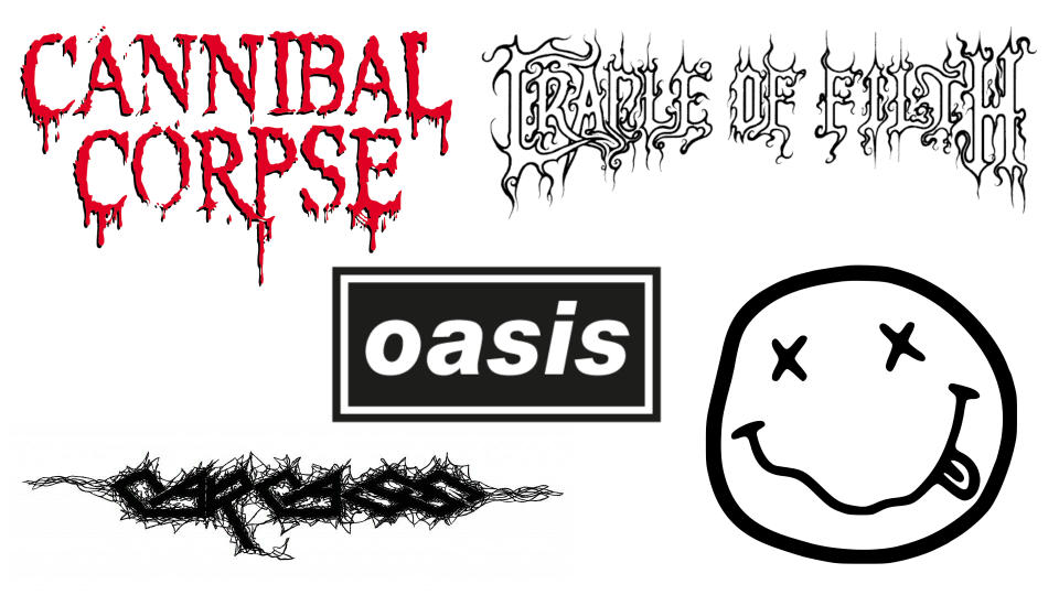 1990s band logos