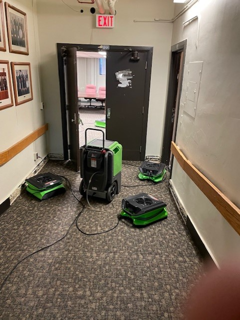 This is the first floor conference room at the J. Richard Yuill Alpine Center where Otsego County commissioners held their board meetings at one time. The room had flooding on March 26. Because of a scheduling conflict, the current county board will meet at the Alpine Center at 9:30 a.m. on April 9.