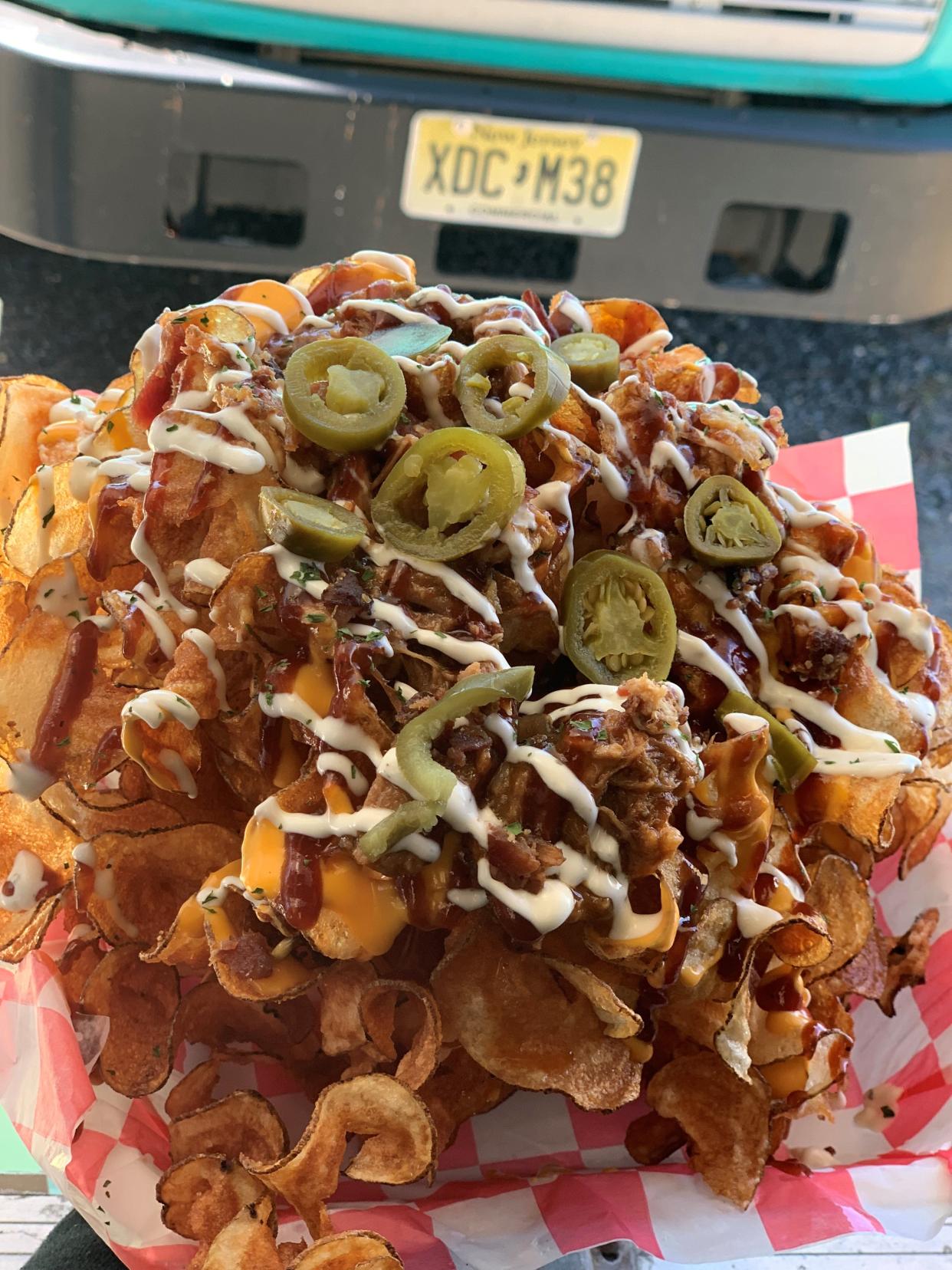 An order of loaded butterfly fries from Shore Good Eats 'N' Treats, a Neptune City restaurant that started as a food truck.