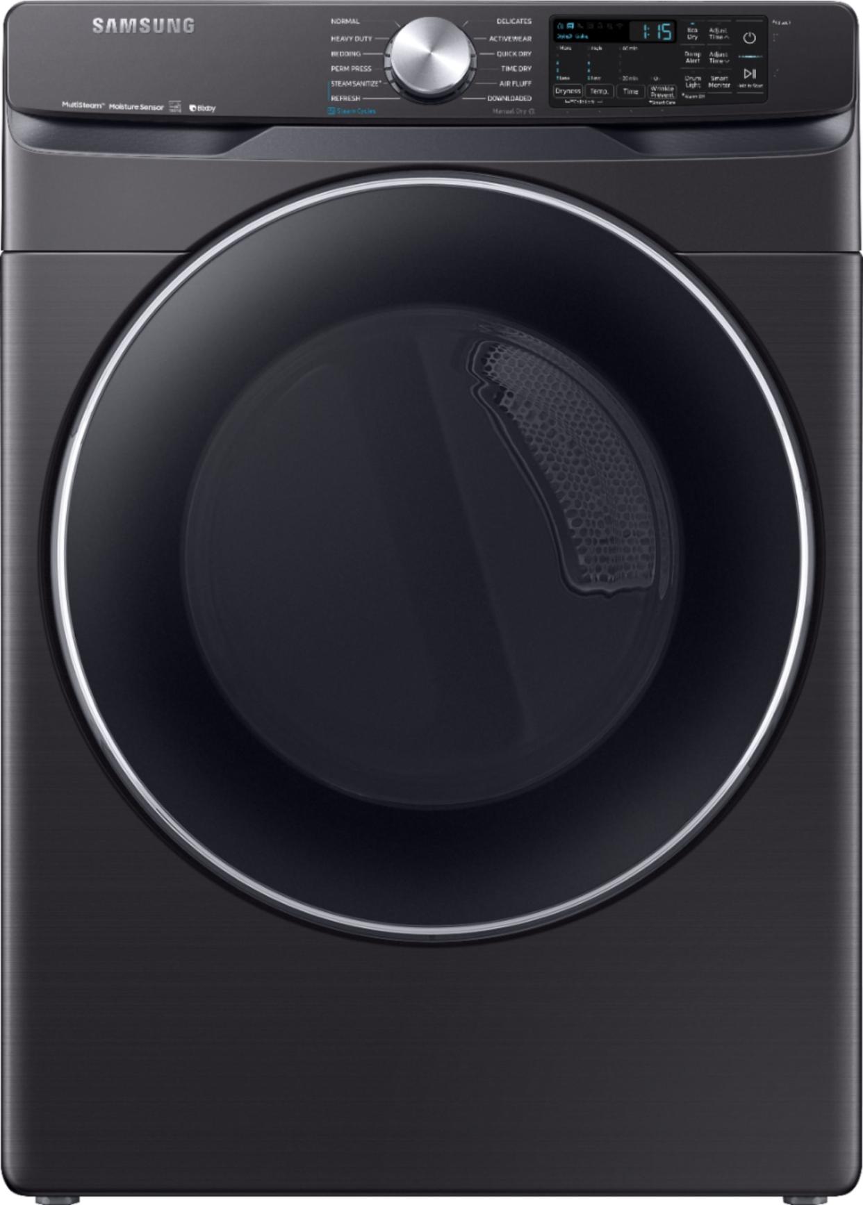 Samsung 7.5 cu. ft. Fingerprint Resistant Black Stainless Electric Dryer with Steam Sanitize+, ENERGY STAR ('Multiple' Murder Victims Found in Calif. Home / 'Multiple' Murder Victims Found in Calif. Home)