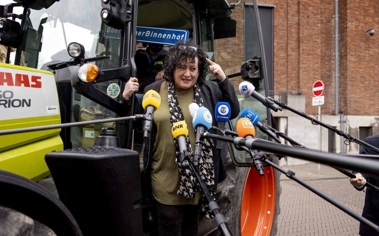 Caroline van der Plas, the leader of the Farmers-Citizen Movement - REMKO DE WAAL/AFP