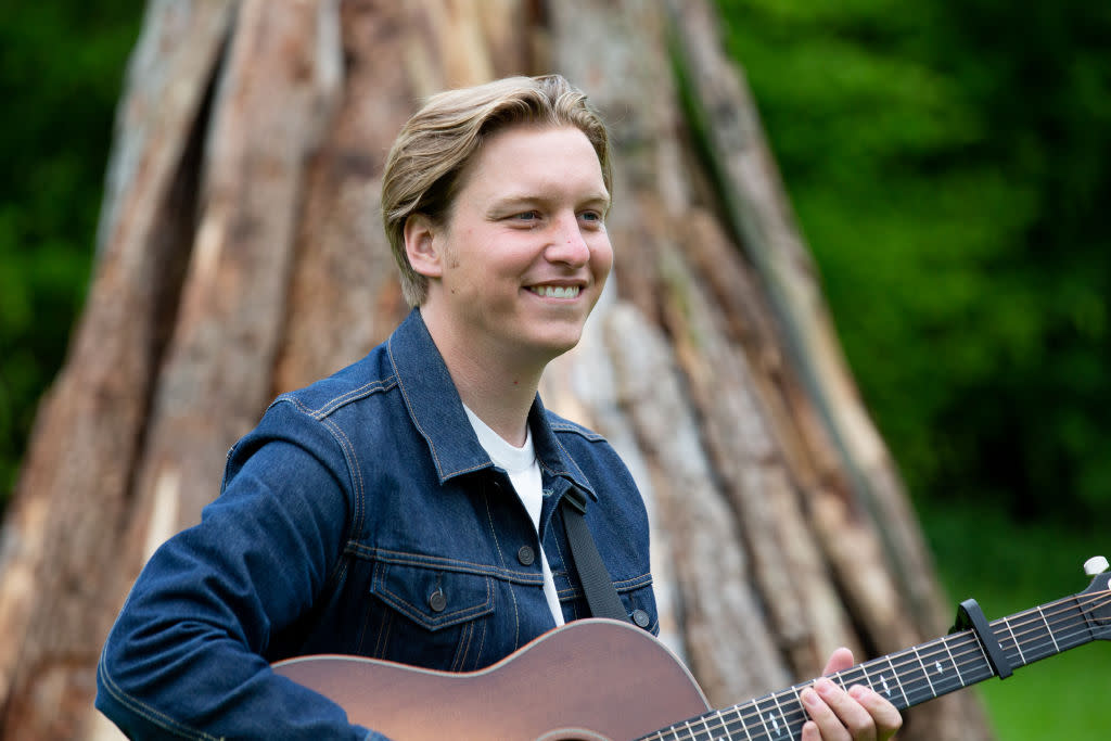 George Ezra has been forced to postpone some live dates after falling ill with chickenpox, pictured in May 2021. (Getty Images)