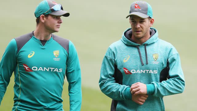 Steve Smith and Paine in Melbourne. Image: Getty