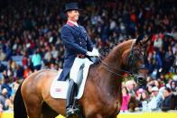 <p>In 2012, Hester was one of four riders who represented the United Kingdom at the London Olympics in the individual and team dressage events. With him riding Uthopia, the team won gold. Hester is openly gay and was formerly in a relationship with Spencer Wilton, who is also on the Rio Olympic team. (Getty) </p>