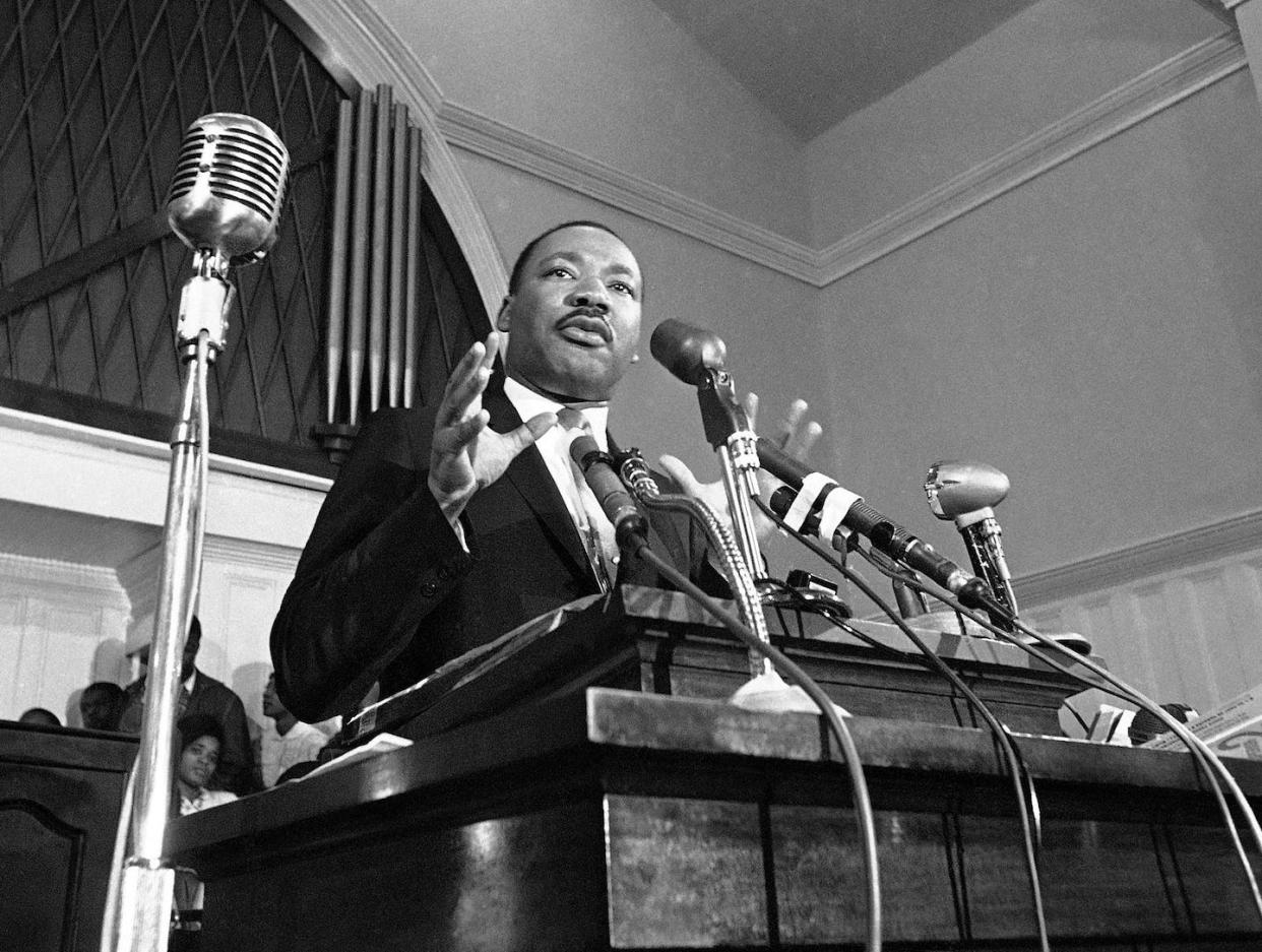 Thurman taught King Jr. that spiritual cultivation was necessary to take on the intense work of social activism. <a href="http://www.apimages.com/metadata/Index/MLK50-Life-of-King-Photo-Gallery/a640c380eda44c21808ee73757aba03f/234/0" rel="nofollow noopener" target="_blank" data-ylk="slk:AP File Photo;elm:context_link;itc:0;sec:content-canvas" class="link ">AP File Photo</a>