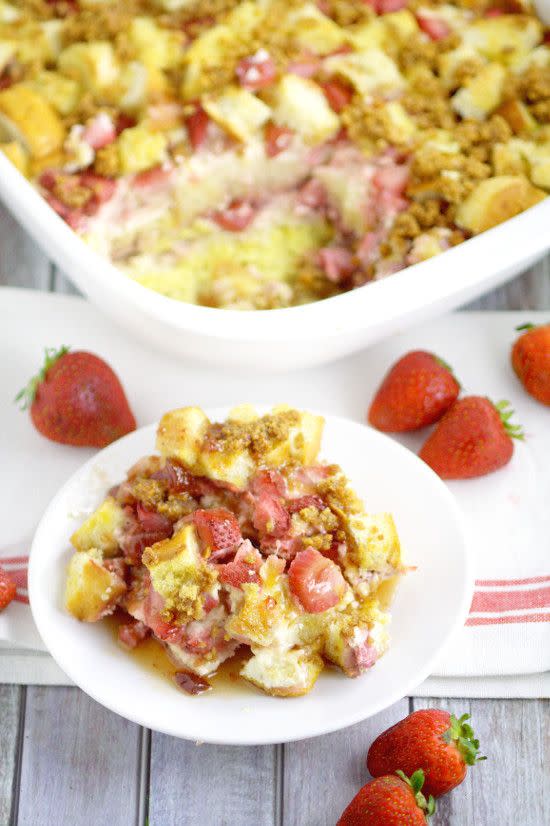 Strawberry Cream Cheese French Toast Bake